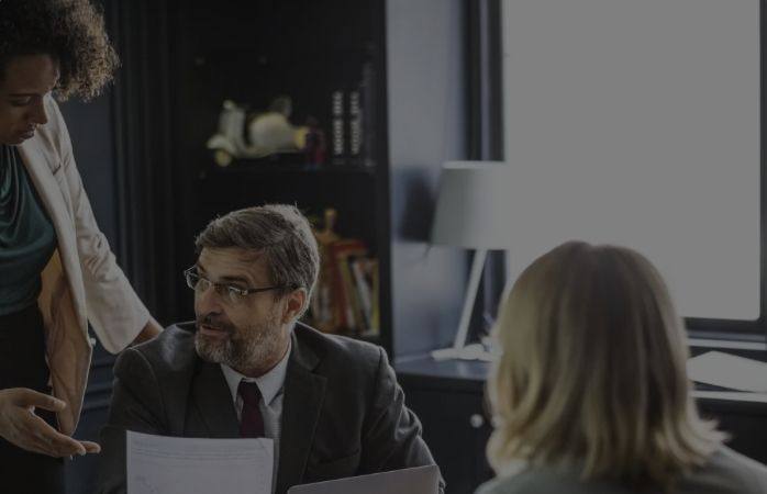 Reunión de asesoría con un cliente